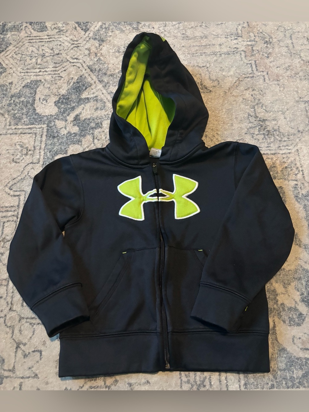 Under Armour Boys Black & Green Jacket Size 4T